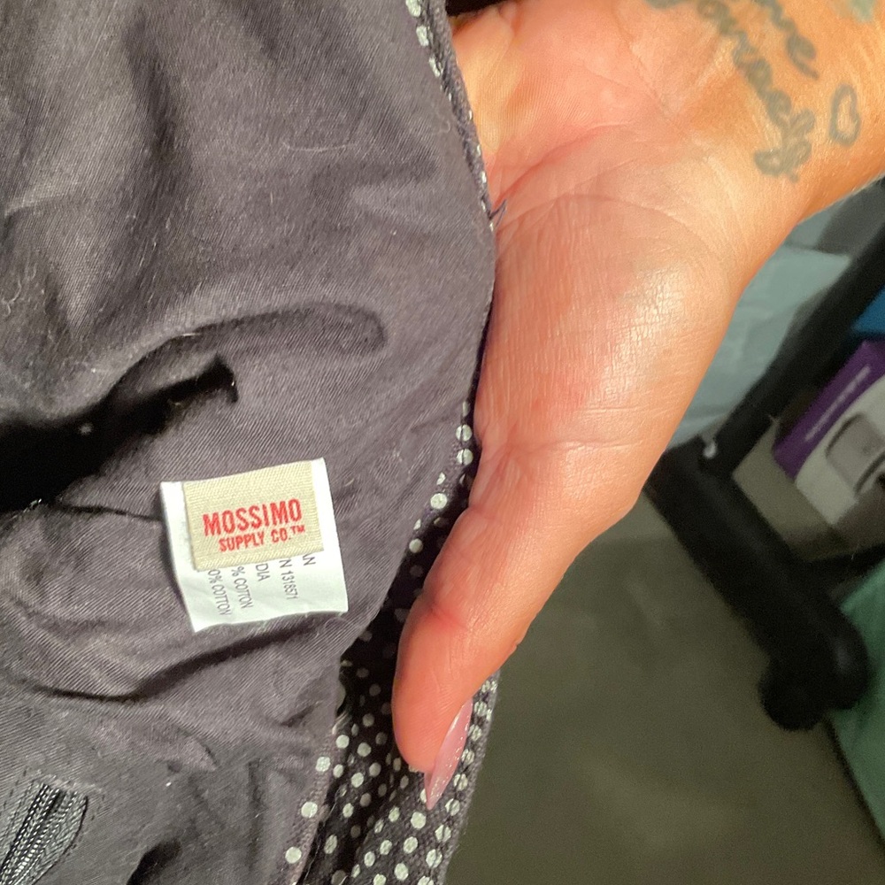 Massimo Black And White Patterned Backpack - image 4